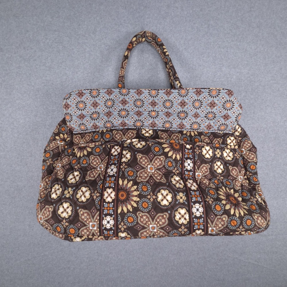 Vera Bradley Canyon Quilted Boho Brown Weekender Traveler Overnight Bag Tote - Picture 8 of 16